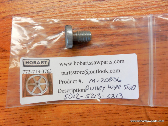 Pulley Wipe Stud for Hobart 5012, 5213 & 5313 Meat Saws. Replaces #M-20836